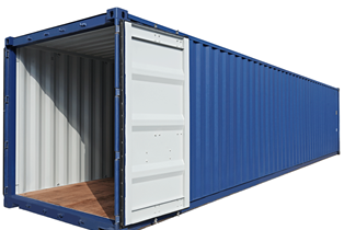 Blå 40 fods container til salg Salg af 40 fods containere