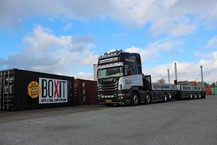 Containerlevering med egen lastbil