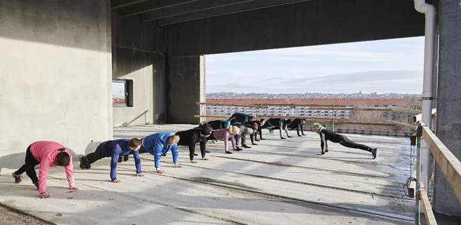 Der motioneres hos BOXIT Aalborg C inden depotrummene indrettes Motion i BOXIT bygningen inden depotrummene indrettes