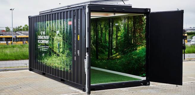 Specialopbygget udstillingscontainer Udstillingscontainer til VELUX